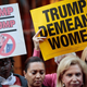 Activists rally during a protest against Donald Trump for his “treatment of women” Oct. 17, 2016, in front of Trump Tower in New York City.
Drew Angerer/Getty Images